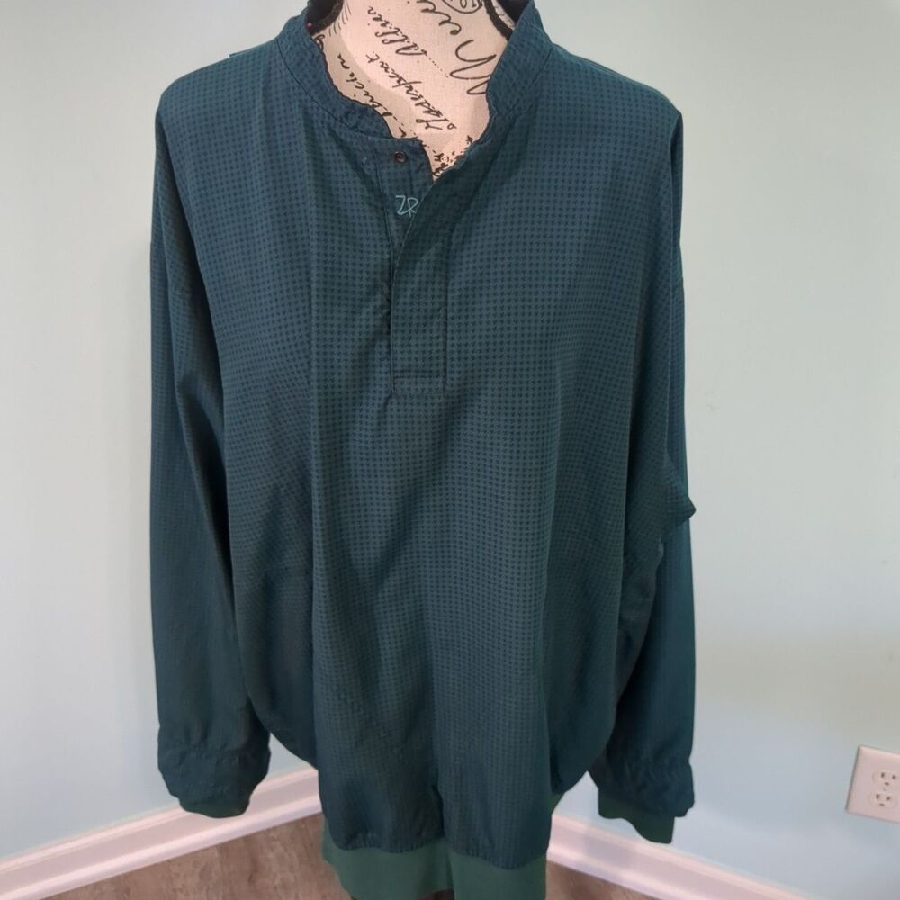 Zero Restriction Golf Pullover Lightweight Windshirt 3 Snaps dad core grandpa US
